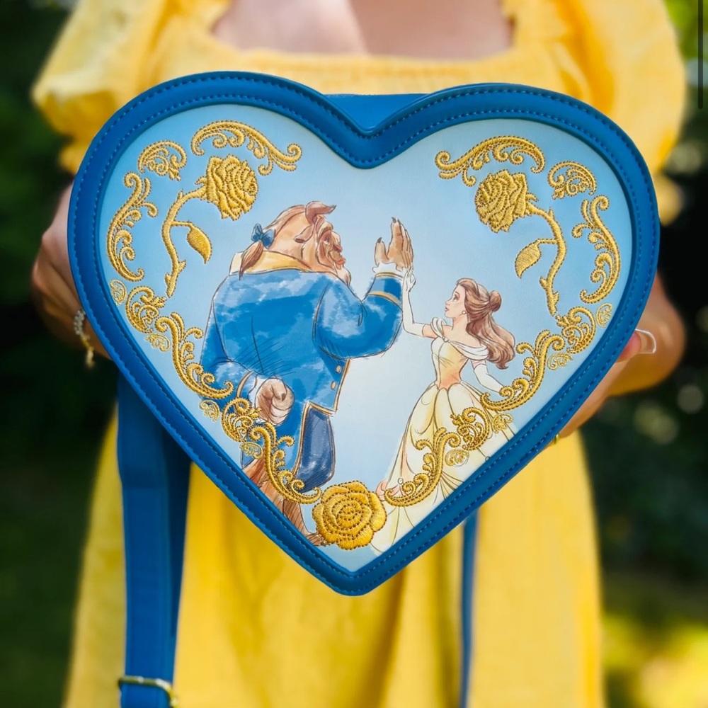Loungefly Beauty and the Beast Convertible Heart Mini Backpack - Exclusive